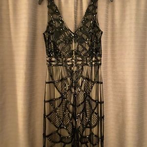 Sequin knee length cocktail dress